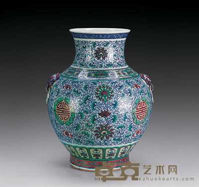 清中期 斗彩八宝纹大瓶 23×51.5cm